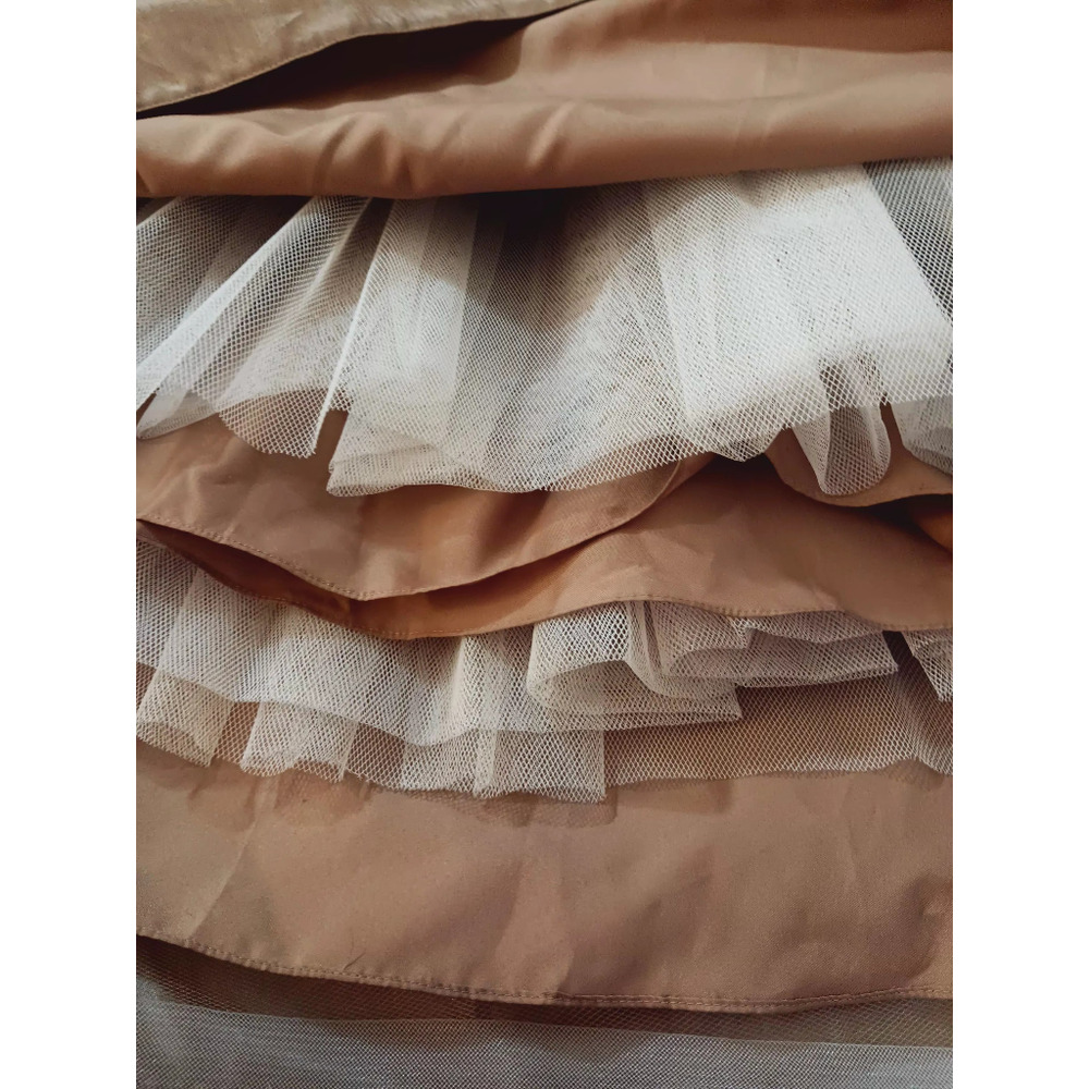 NEW JOVANI Formal Dress 10 Ballgown Bronze Beaded Taffeta Optional Wrap MotherOf - Picture 11 of 16